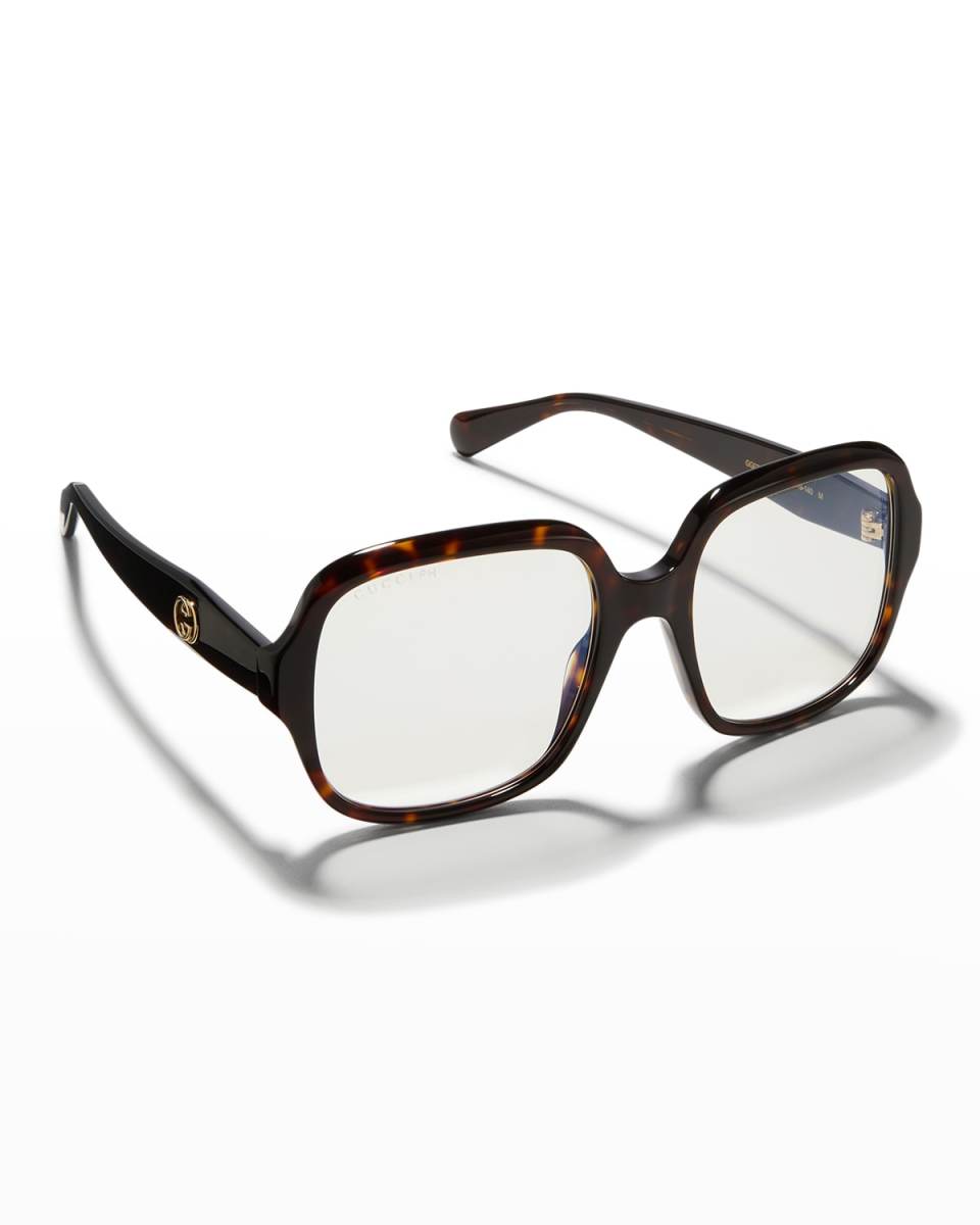 Photochromic Oversized Rectangle Acetate Sunglasses